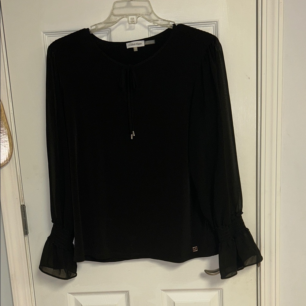 Calvin Klein Women's Elegant Black Blouse